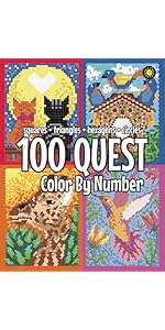 100 QUEST Color by Numbers Book