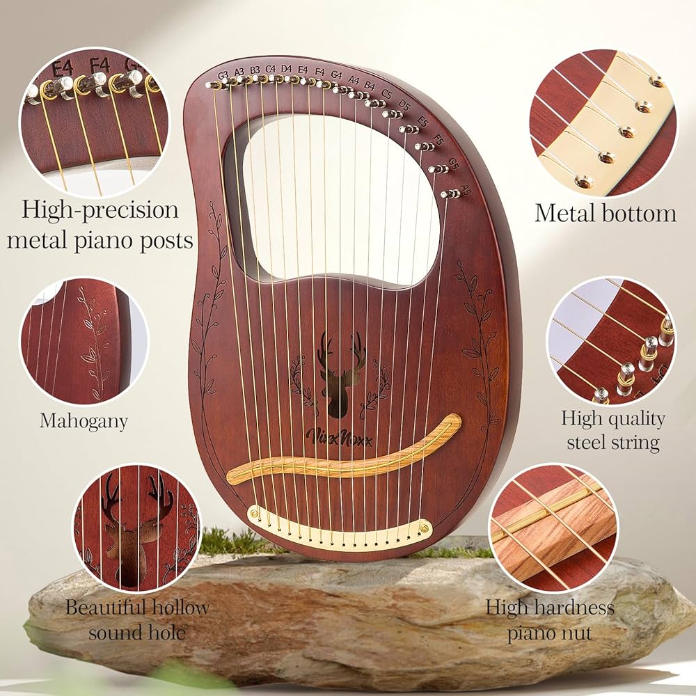 Der Lyre Harp 16 String Premium Hollow Mahogany