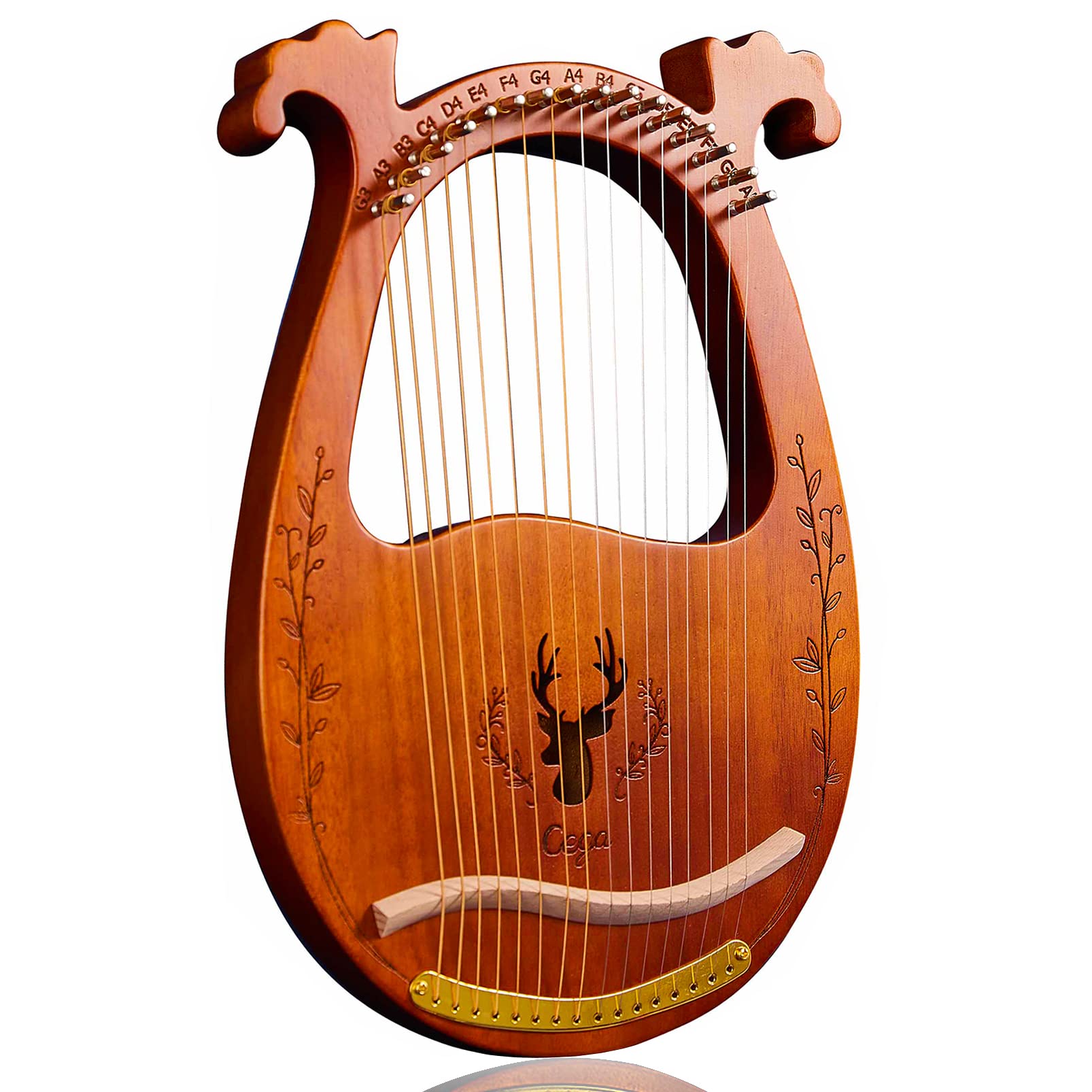 Der Lyre Harp 16 String Premium Hollow Mahogany